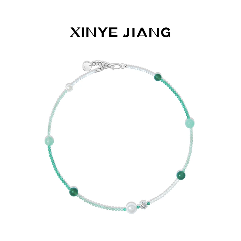 XINYEJIANG 铜合金仿珍珠项链 大丽花串珠项链