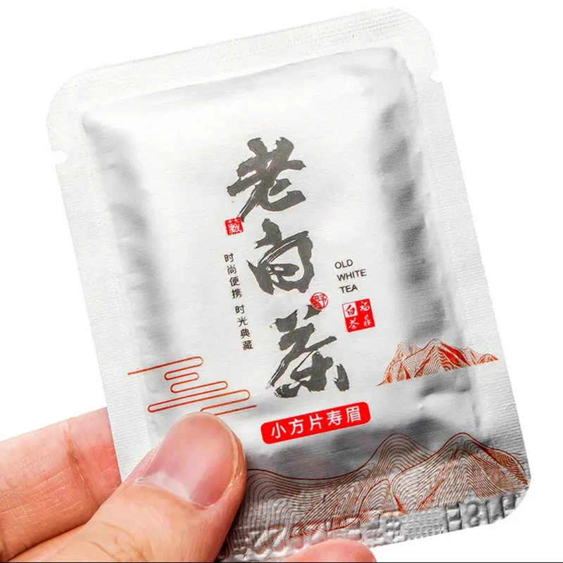 老白茶福鼎白茶寿眉高山茶方片5g*5片PVC试喝装便携小方片