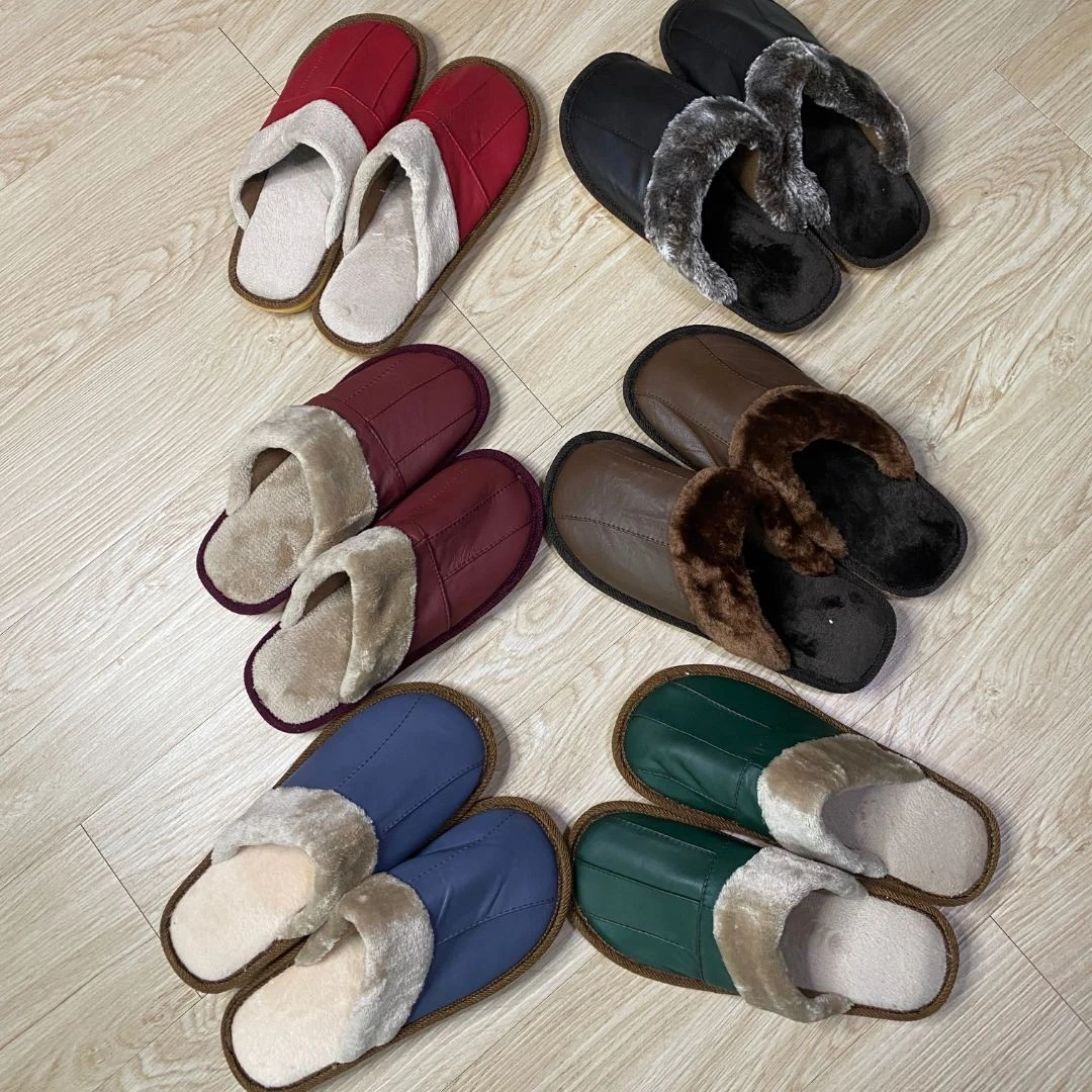 2022真皮拖靯绵羊皮皮拖加绒保暖男女不限居家休闲