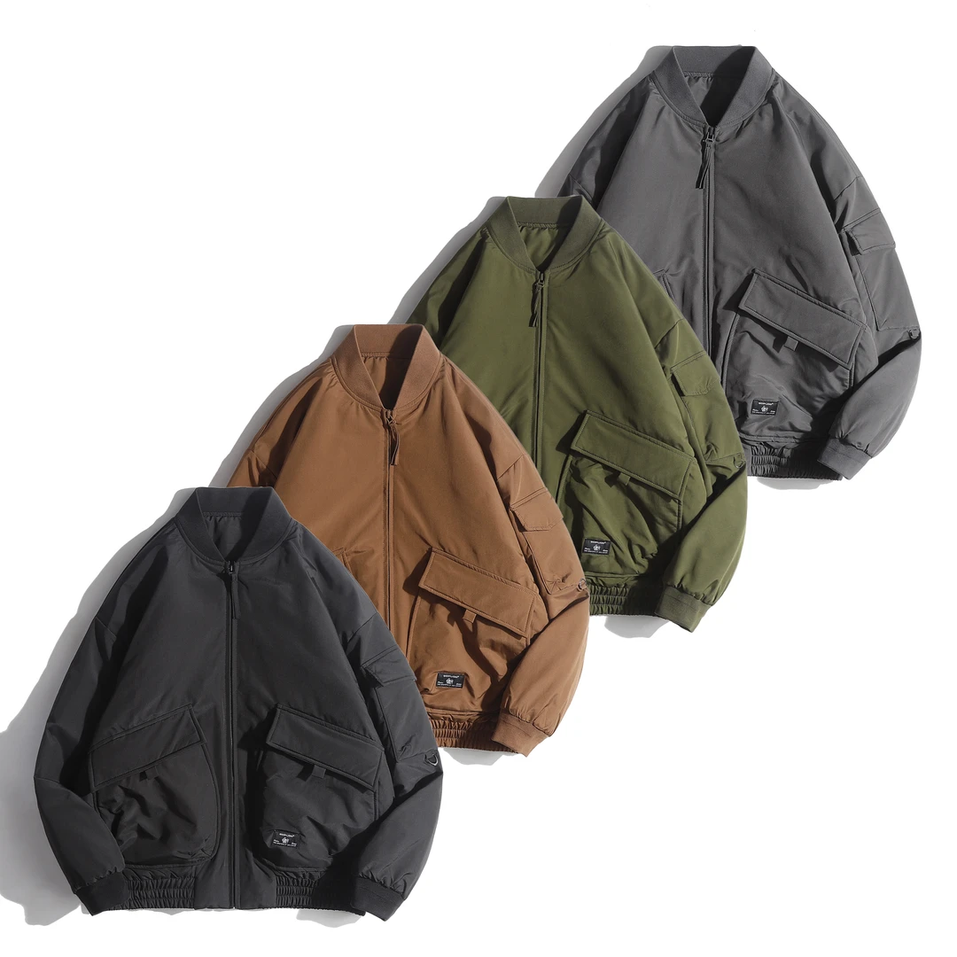 冬季棉服防泼水面料防风棒球棉服工美式复古工装棉服GS1351