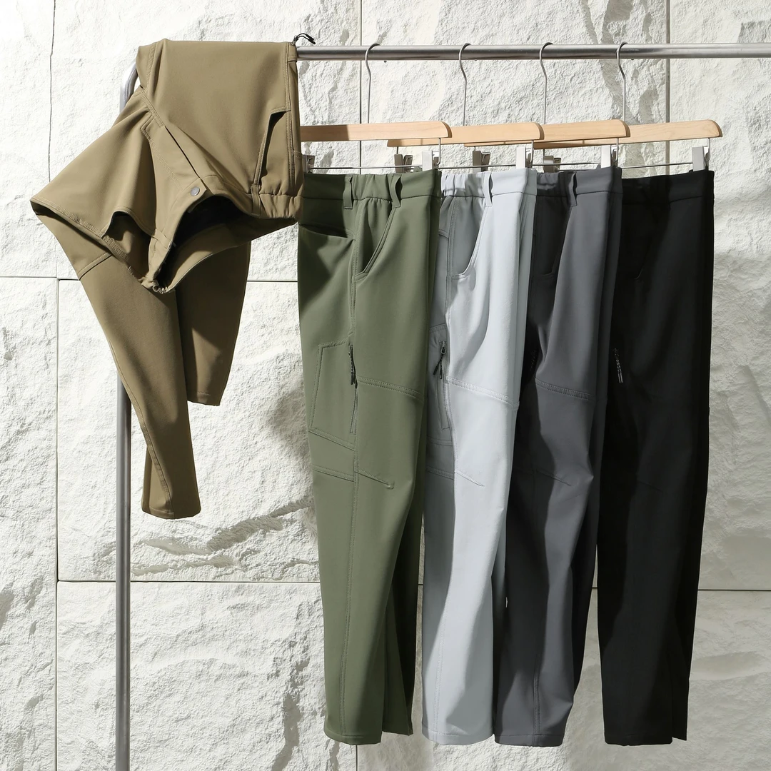 冬季男士超轻防风防泼水耐磨抗污抗油抗静电户外功能裤软壳休闲裤