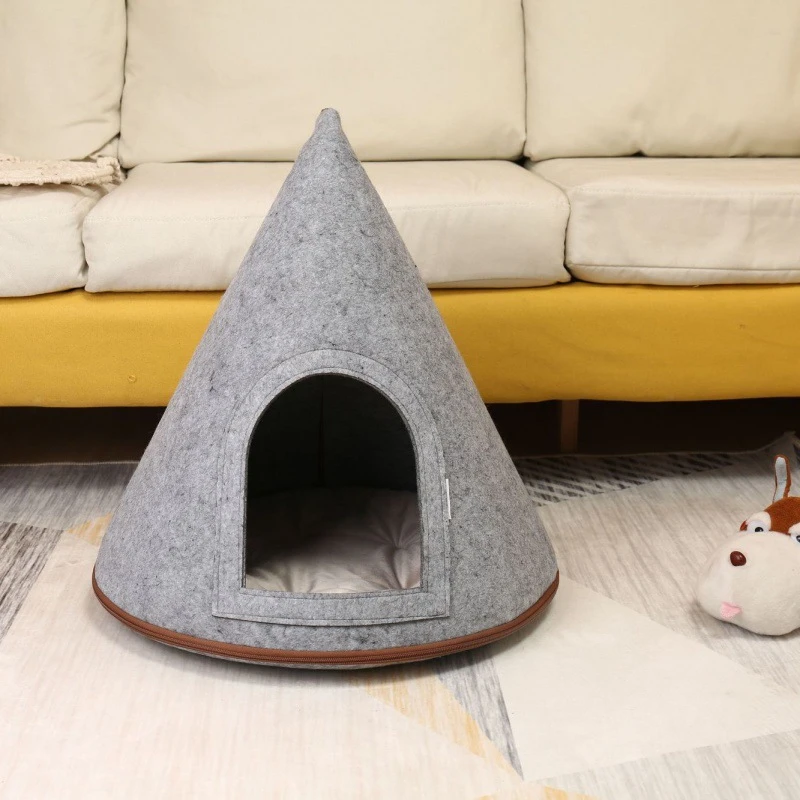 海澳德雪山锥形猫窝猫猫睡觉加厚秋冬猫窝狗窝带垫子时尚高级猫屋