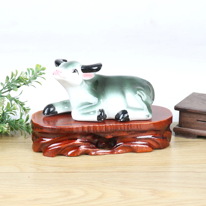 a011a-2长椭圆18-8实木奇石底座石头木座子可挖槽工艺品瓷器摆件