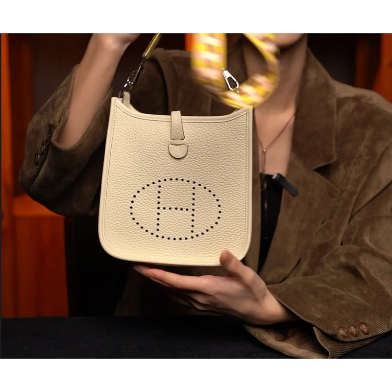 LEATHER BAG STUDIO 原创高定”伊芙琳“真皮包-H1361