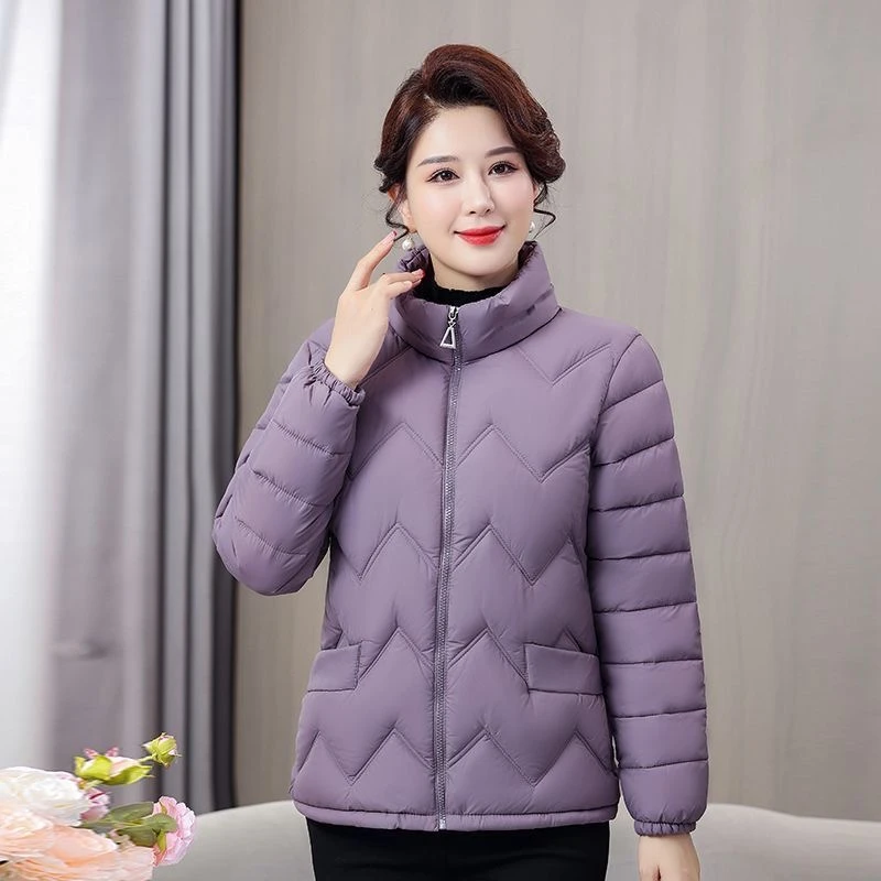 中老年大码女棉衣冬季中年妈妈装加厚保暖韩版立领大码棉服外套