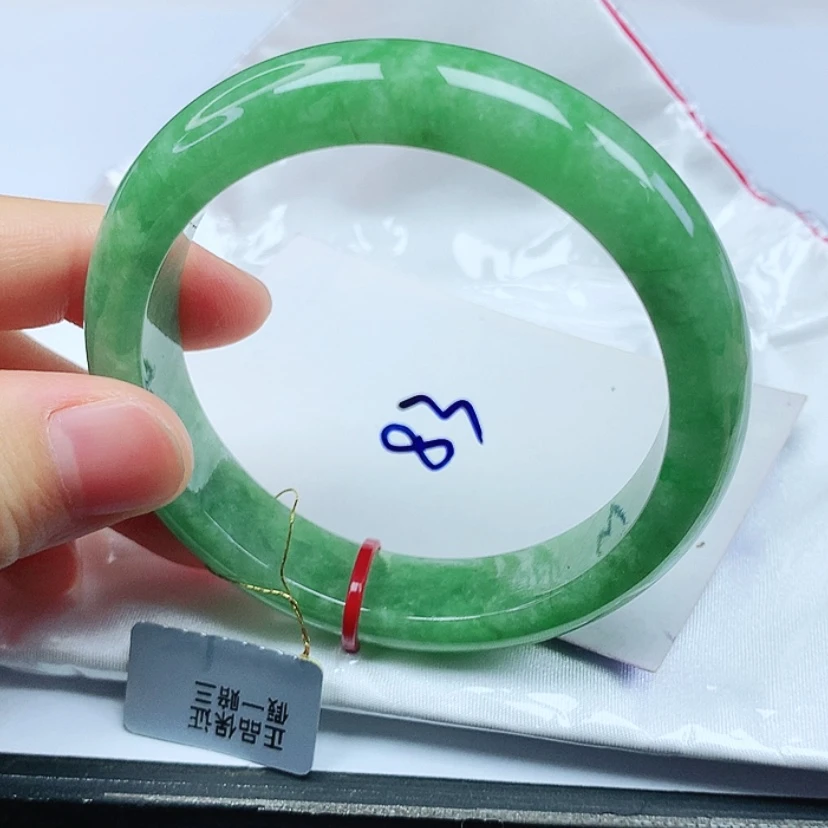 【闪购商品】翡翠手镯未镶嵌缅甸天然a货翡翠57➕圈