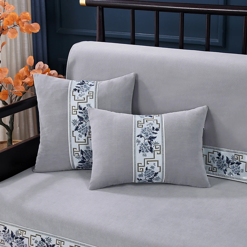 新中式抱枕罩客厅红木沙发腰枕罩简约国风中式风正方形枕套