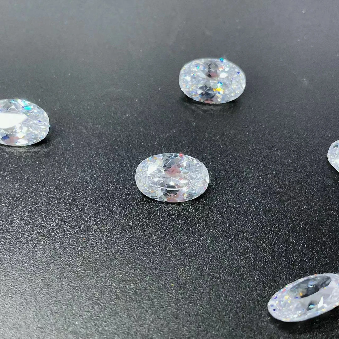 【高碳椭圆锆石8*12mm】美甲指甲超闪锆石装饰指尖美甲锆石