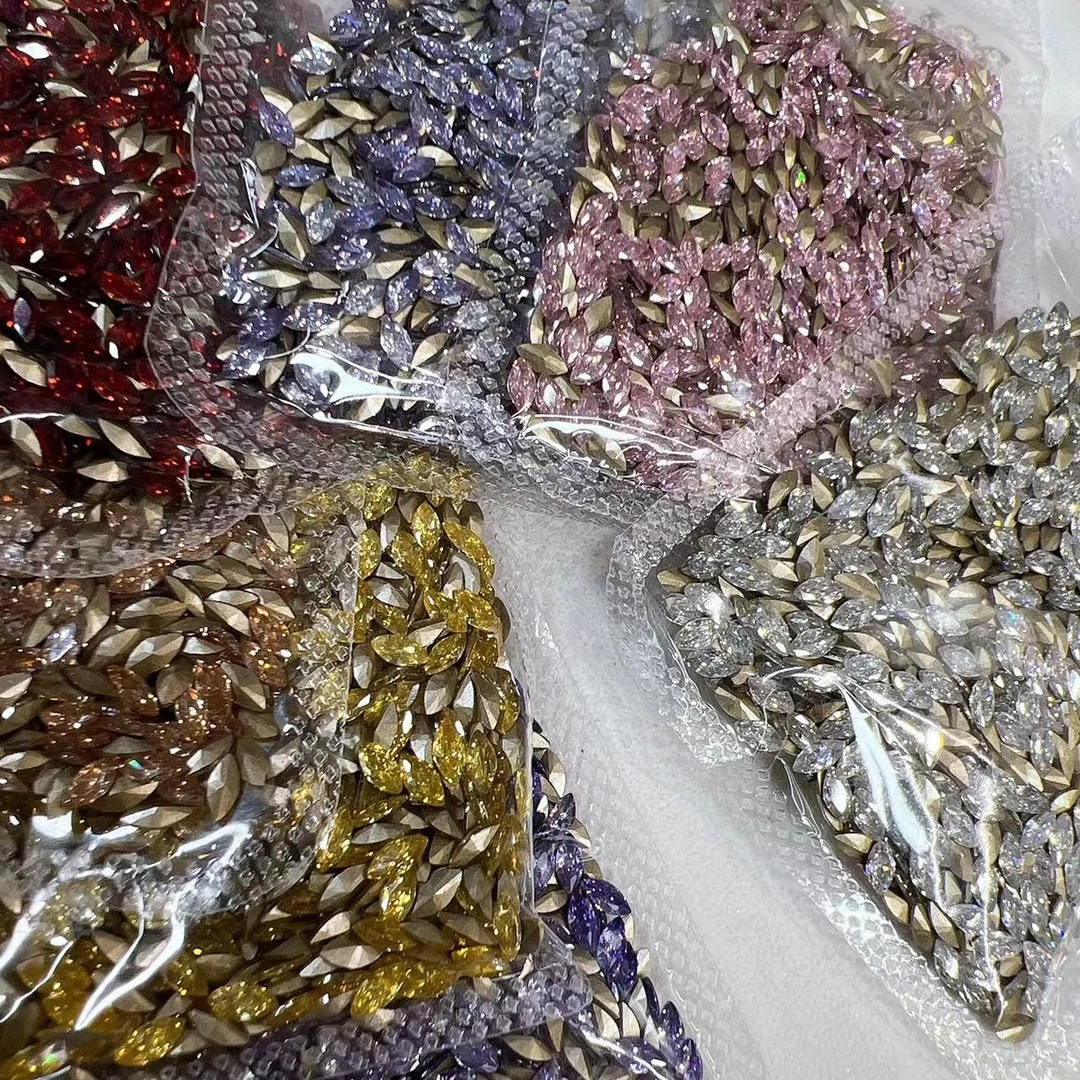 【5A锆石】高品质迷你彩色尖底美甲锆石