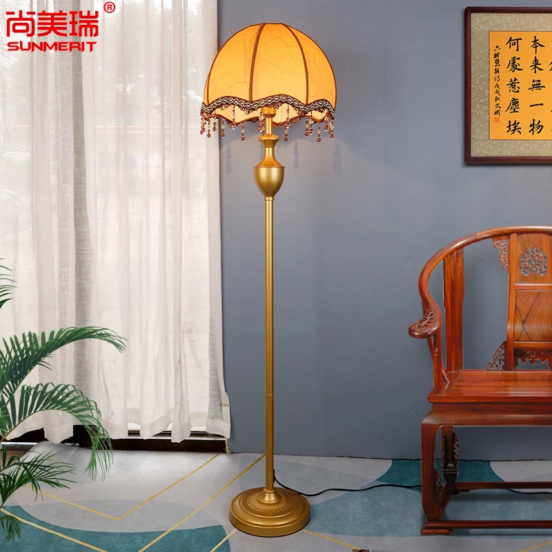 尚美瑞古典新中式落地灯立式客厅卧室装饰创意地台灯网红落地灯