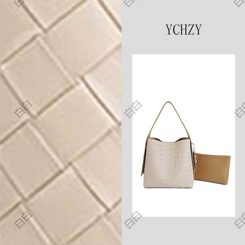 YCHZY· 原创设计 真皮高定单肩斜挎手提包  7800-1-米白