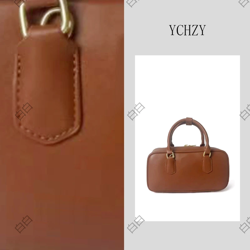 YCHZY· 原创设计 真皮高定单肩斜挎手提包  A29棕色