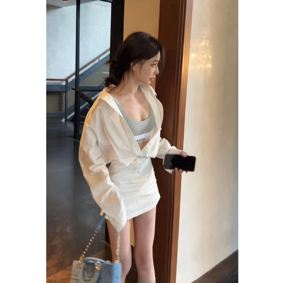 2024气质时尚长袖性感修身休闲设计感包臀连衣裙