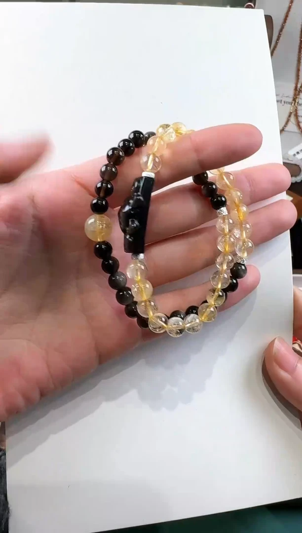 【闪购商品】黑曜岩手链未镶嵌手链