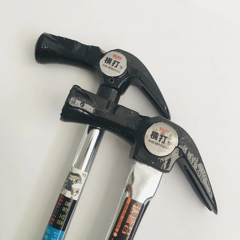不锈钢管柄鹤式锤麻面带强磁销钉加固锤头不掉头不断柄弯角钉锤子