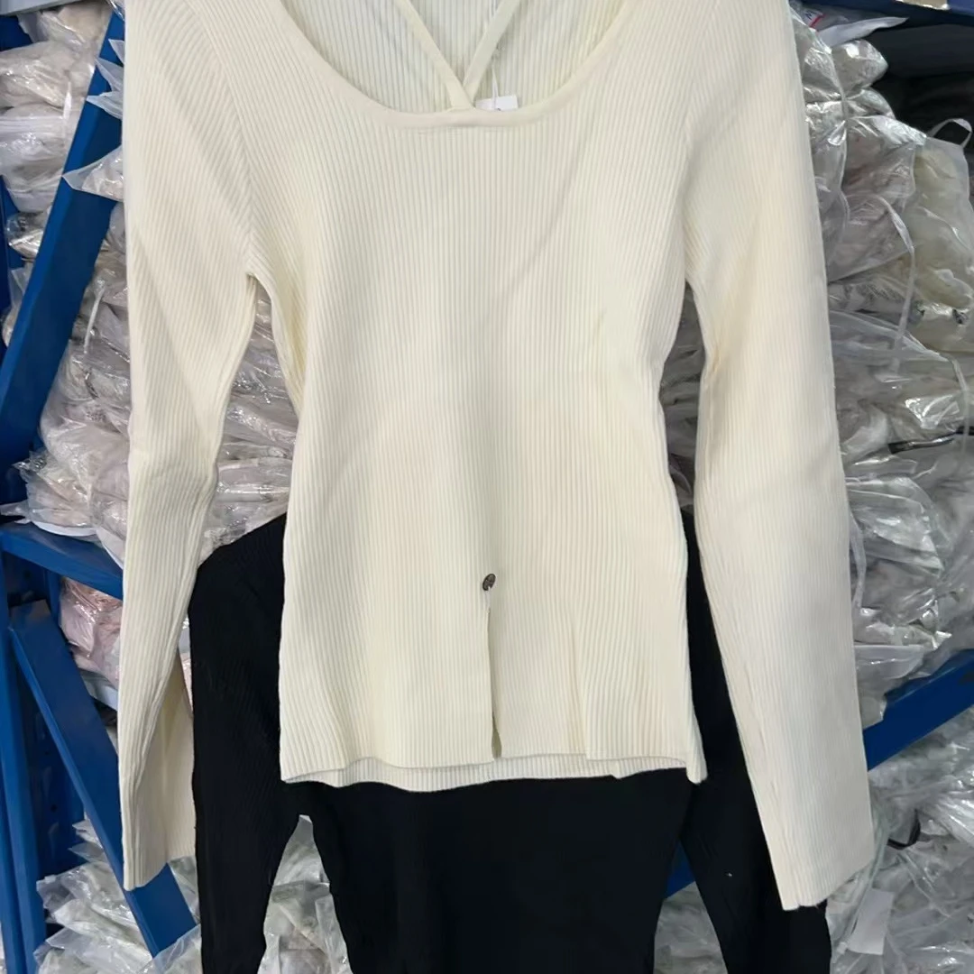 missonep镂空女毛针织衫假两件休闲春季女装加绒针织衫套头白色