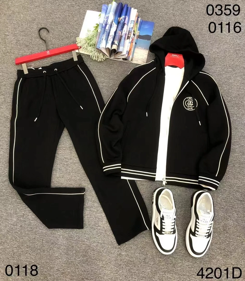 【曼斯凯奴套装】24年秋冬季男士时尚休闲运动套装百搭潮流韩版修身