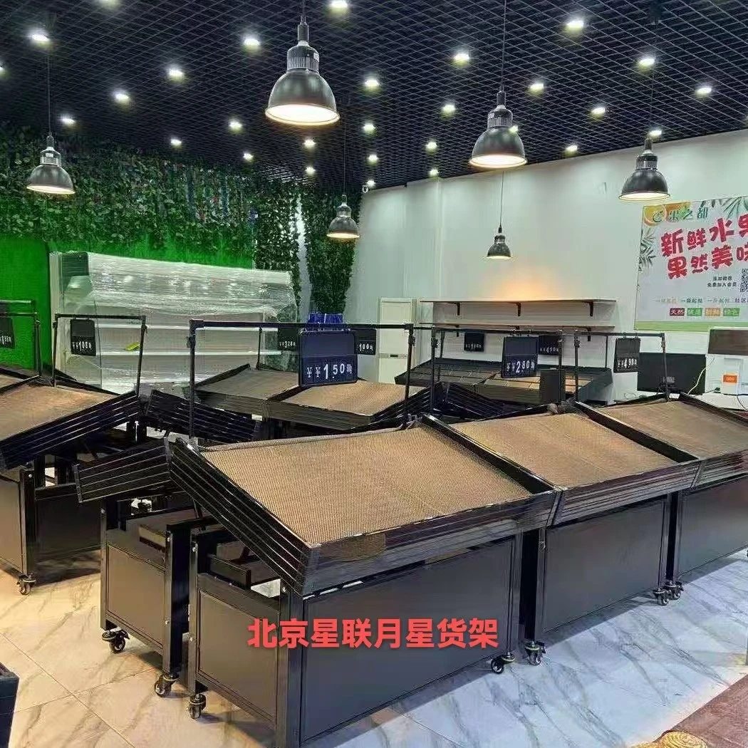 普通款单层水果货架，尺寸长1240㎜宽920㎜高750㎜