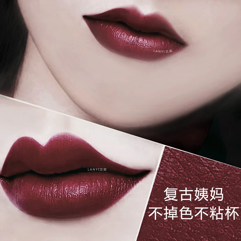 李佳琪推荐莫斯红口红气场姨妈防水定妆哑光正品显白气质范正品