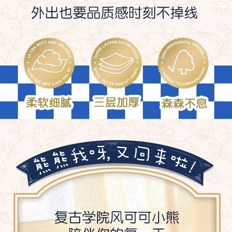 （富婆复制单）卡通柔软手帕纸