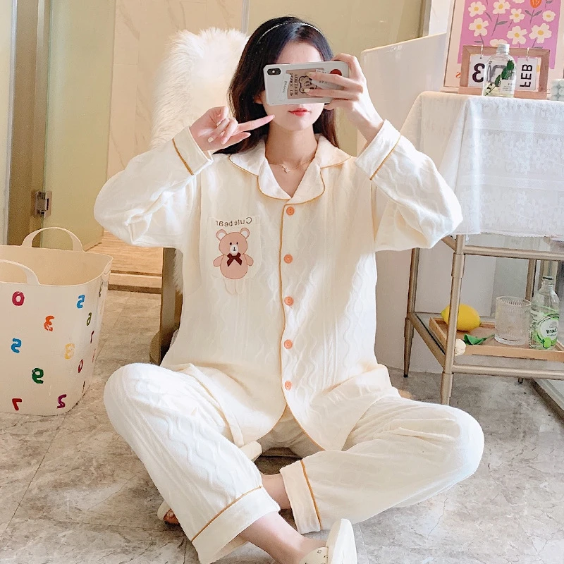 空气棉月子服秋冬季产后棉质孕妇睡衣秋冬款怀孕期哺乳女士家居服