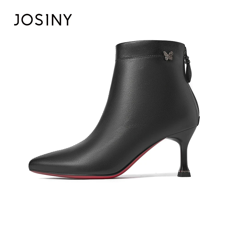 【媛媛女王专享】卓诗尼靴子时装靴尖头短靴时尚高跟靴371N66094