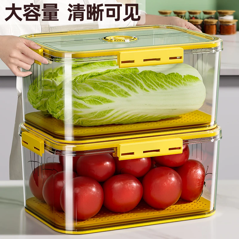 真空冰箱收纳盒厨房蔬菜保鲜盒冷藏冷冻密封食物鸡蛋速冻饺子盒