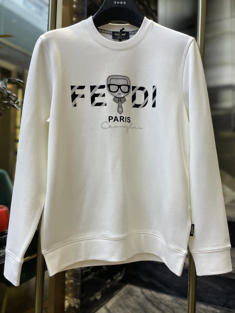 【洛和国际】FEIDIMR老佛爷秋冬卫衣圆领套头T恤时尚保暖打底衫男