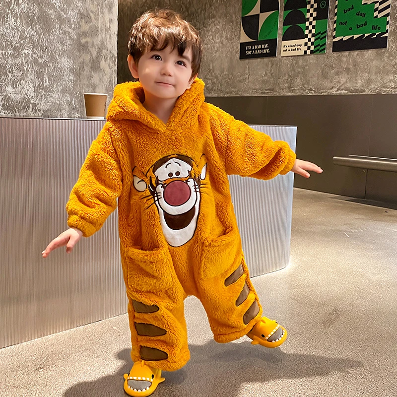 儿童连体睡衣男童秋冬季保暖法兰绒宝宝睡袋卡通男孩防踢被珊瑚绒