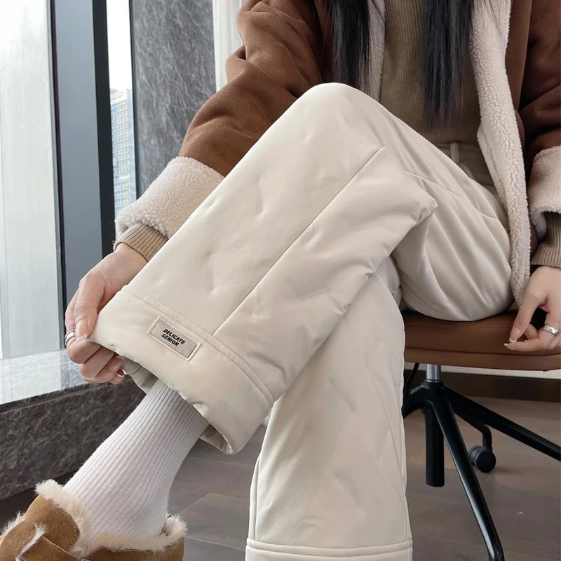 三防羽绒裤女外穿冬季2024新款直筒小个子零下40度极寒哈尔滨棉裤