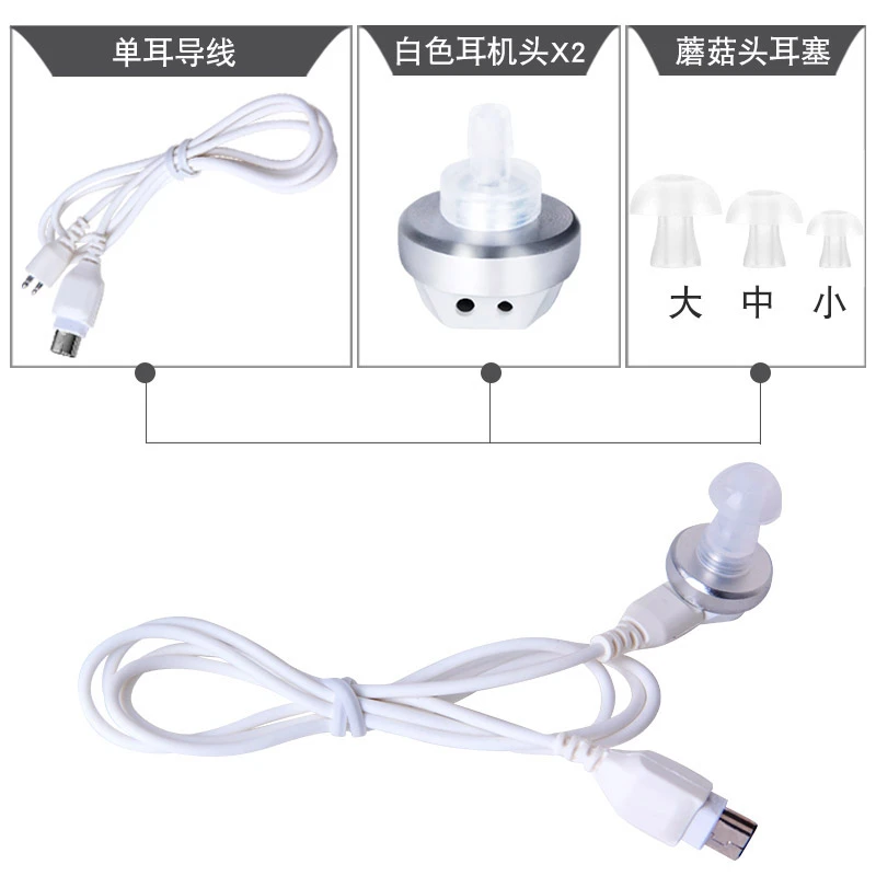美立声助听耳机线耳机头适用于USB插口type-c插口