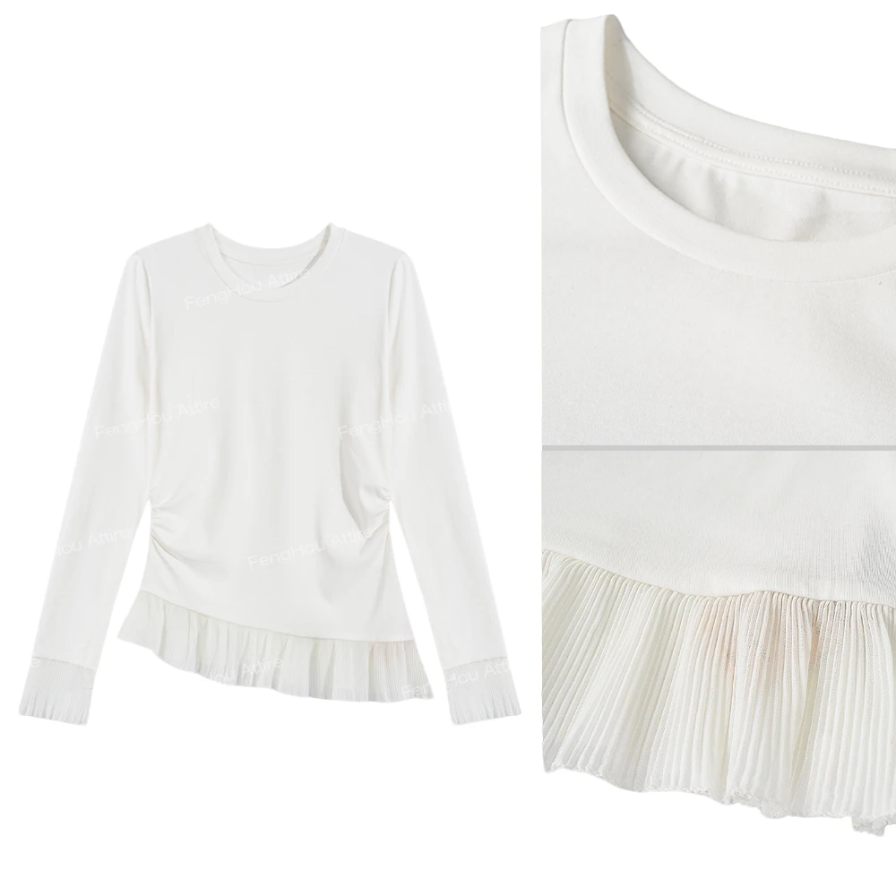 秋季新款时尚花边百搭上衣8831801