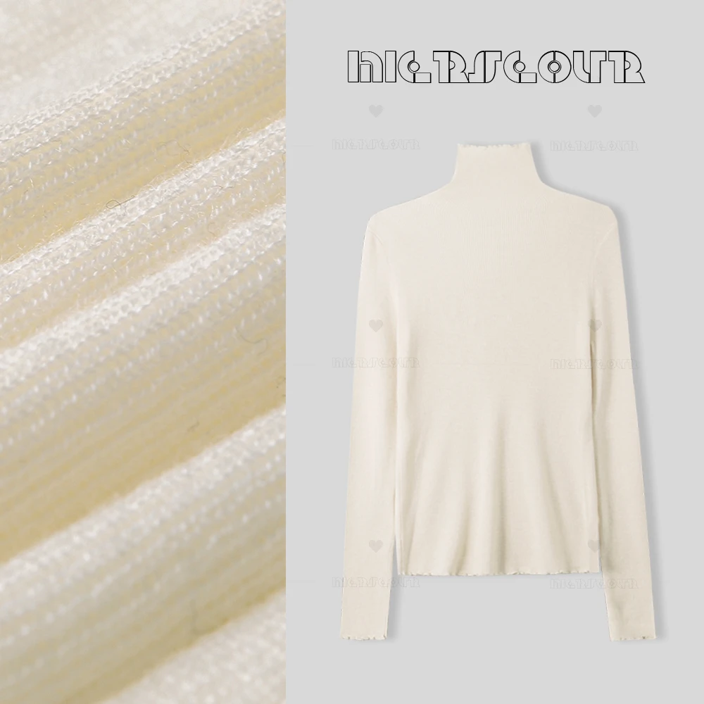 新款简约时尚高领针织上衣83839