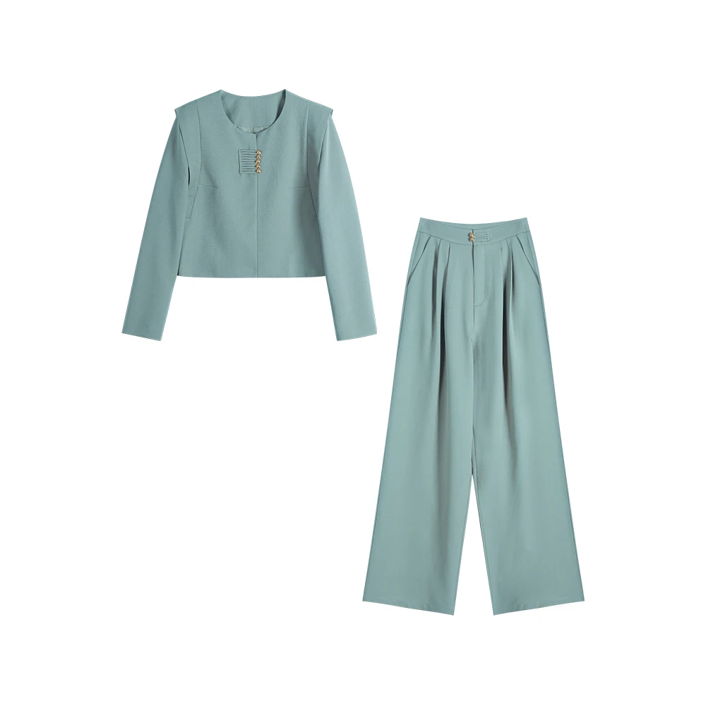 【封后轻奢设计】秋季新款显瘦气质高腰时尚休闲百搭套装8951666