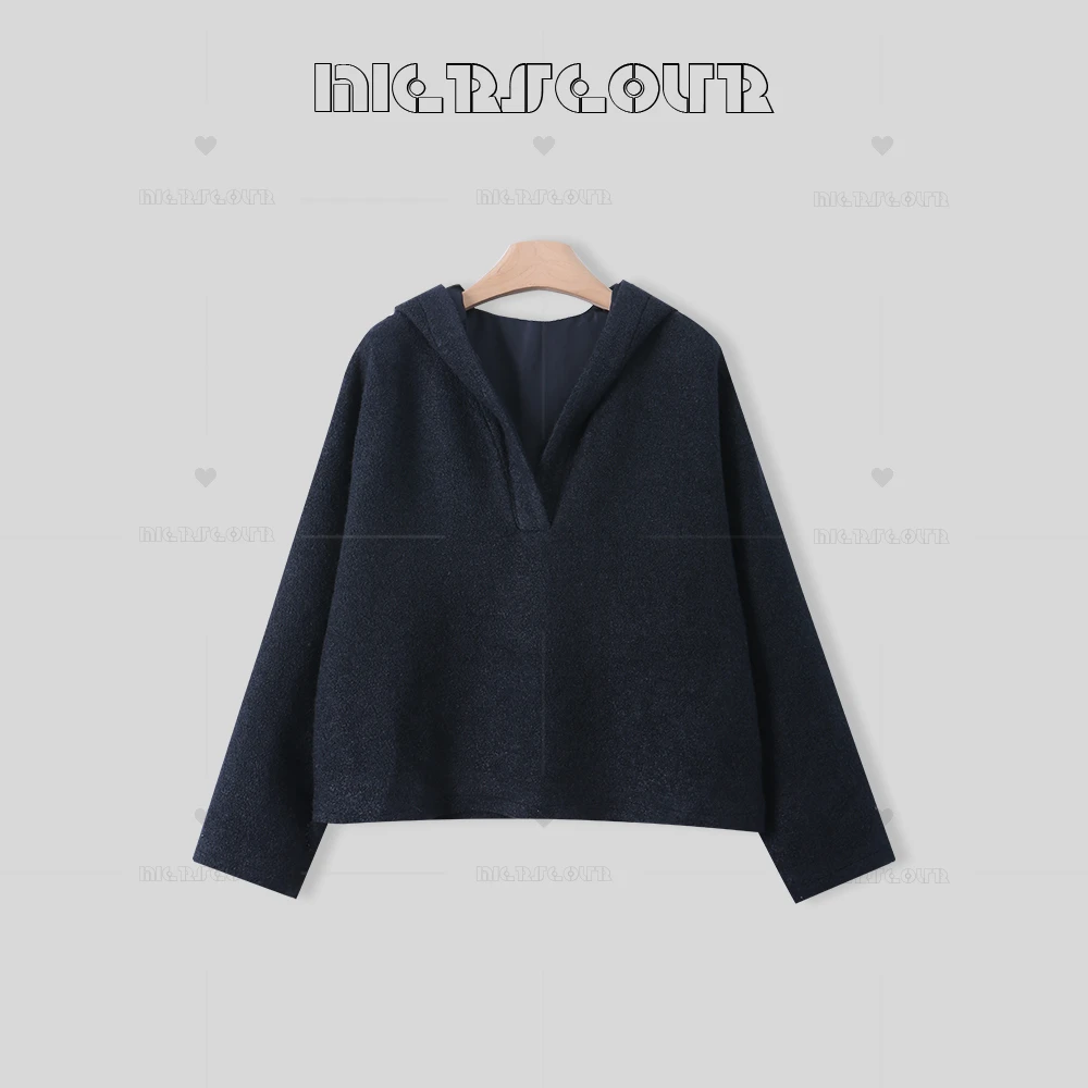 2024新款都市简约设计感连帽上衣80E381