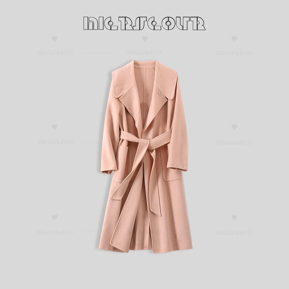 2024秋冬新款简约高级感长款大衣23026