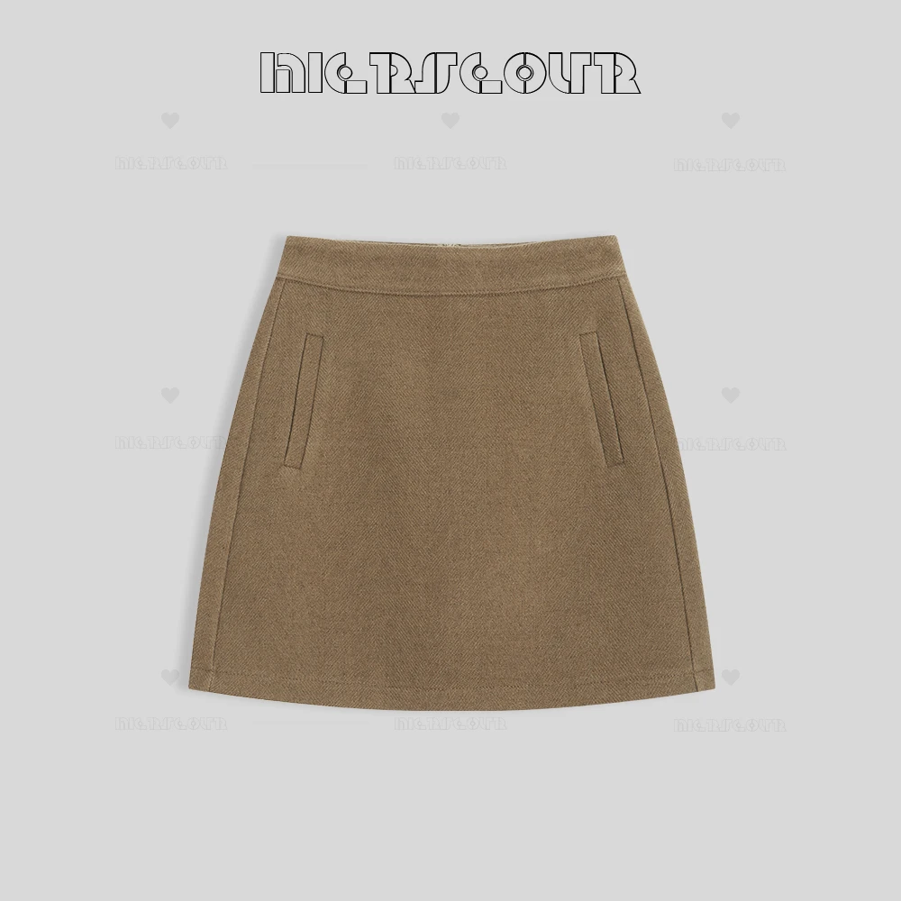 新款设计感显瘦口袋短裙8683268