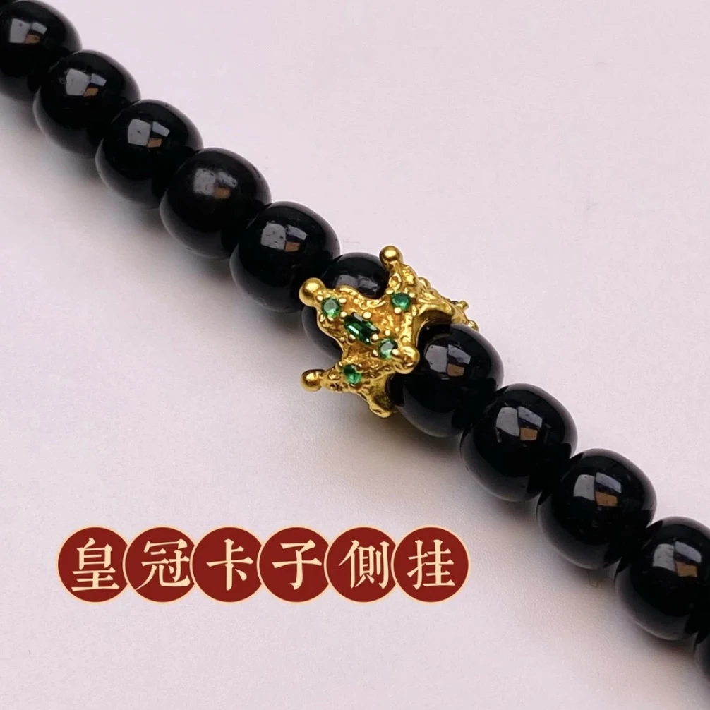 精工925银皇冠卡环尺寸10×12左右百搭文玩配饰珠宝首饰菩提饰品