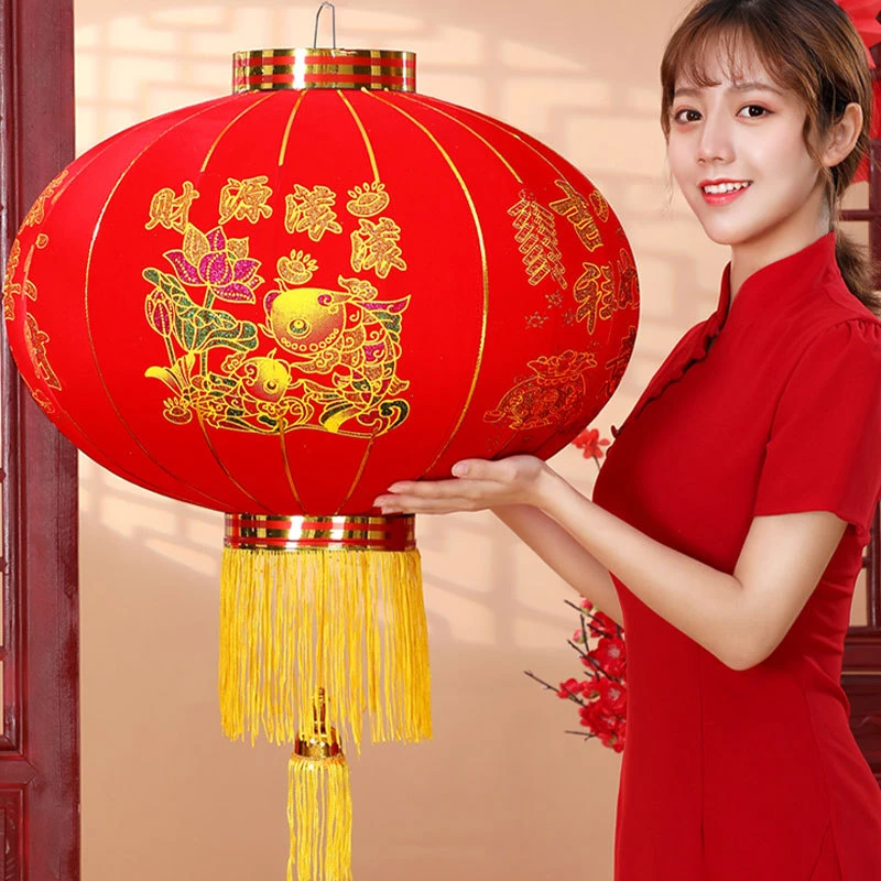 【植绒灯笼】2024新款大红灯笼吊灯过年春节户外阳台大门口防水吉祥