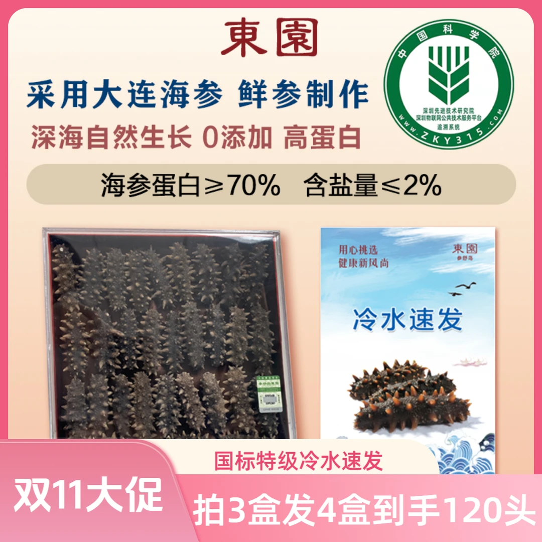 双十一【国标特级】正宗辽刺参0添加高品质滋补速发海参拍3发4