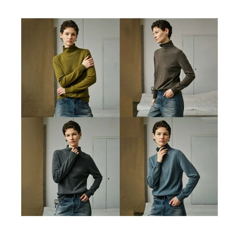 Ayuko｜意大利进口纱线cariaggi珍奢全羊绒无缝一体针织衫6141