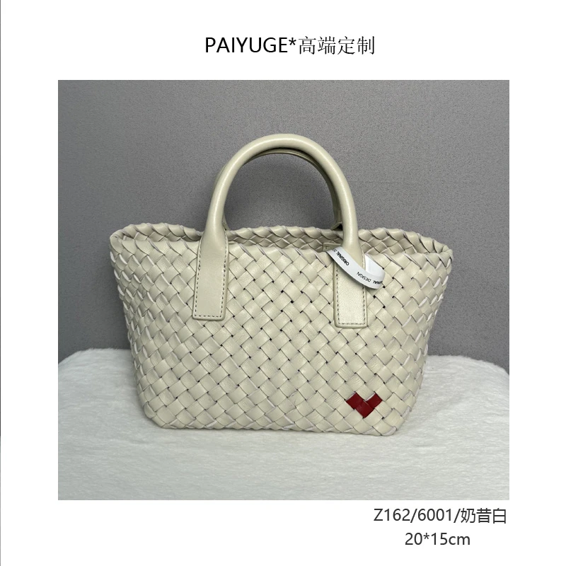 Z162/6001/奶昔白 高端订制手工蜡线女士手提单肩斜挎包532孤品