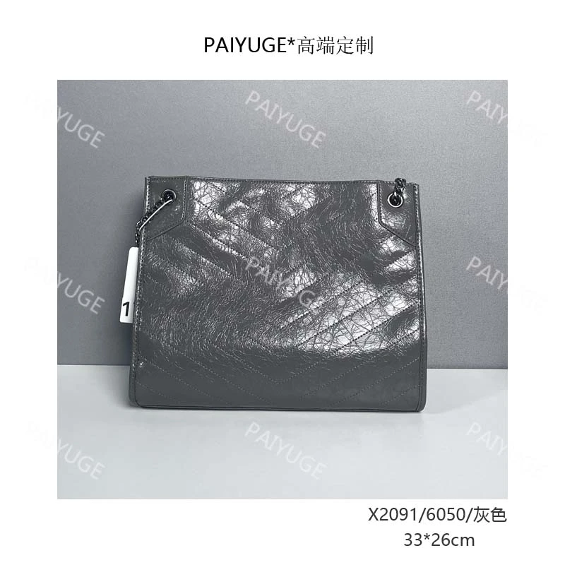 X2091/6050/灰色paiyuge高端订制百搭女士手提单肩斜挎包1727