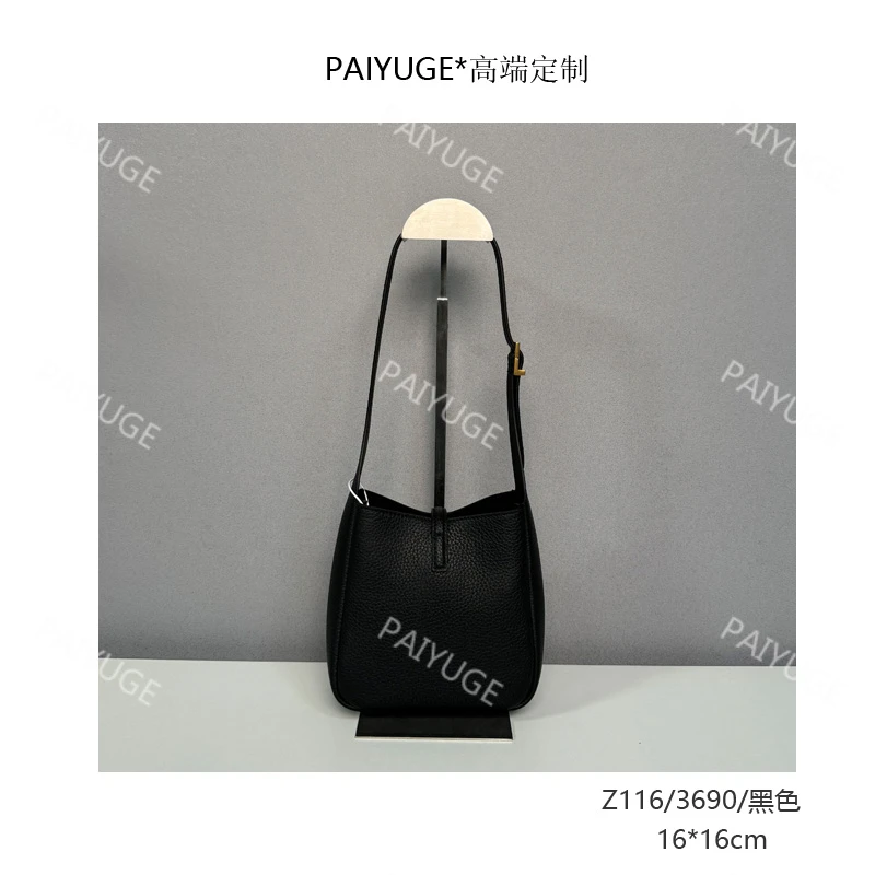 Z116/3680/黑色 Paiyuge高端订制女士单肩斜挎手提包1579