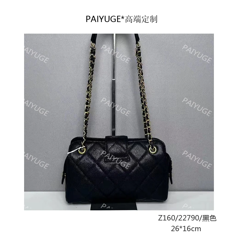 Z160/22790/黑色paiyuge高端订制百搭女士手提包单肩包斜挎包1817