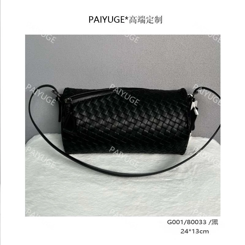 G001/80033/黑色  Paiyuge高端订制女士手提单包肩包斜挎包704
