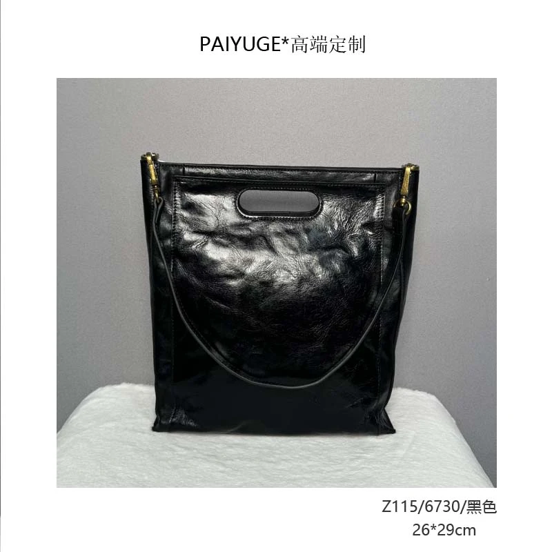 Z115/6730/黑色 高端订制手工蜡线女士单肩斜挎手提包811