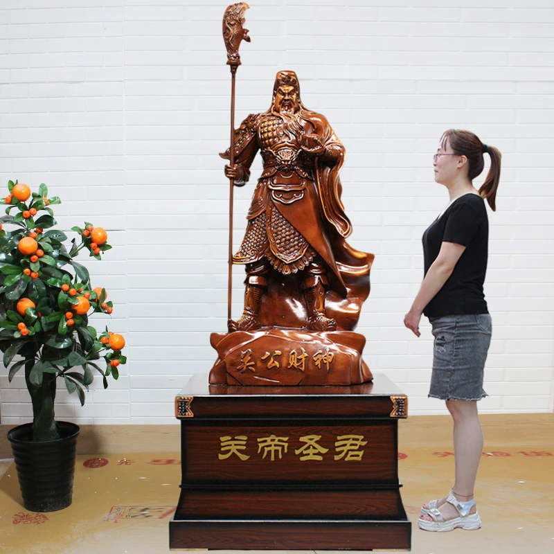 招财关公财神像摆件落地玄关书房关羽高档摆设酒店饭店开业礼品