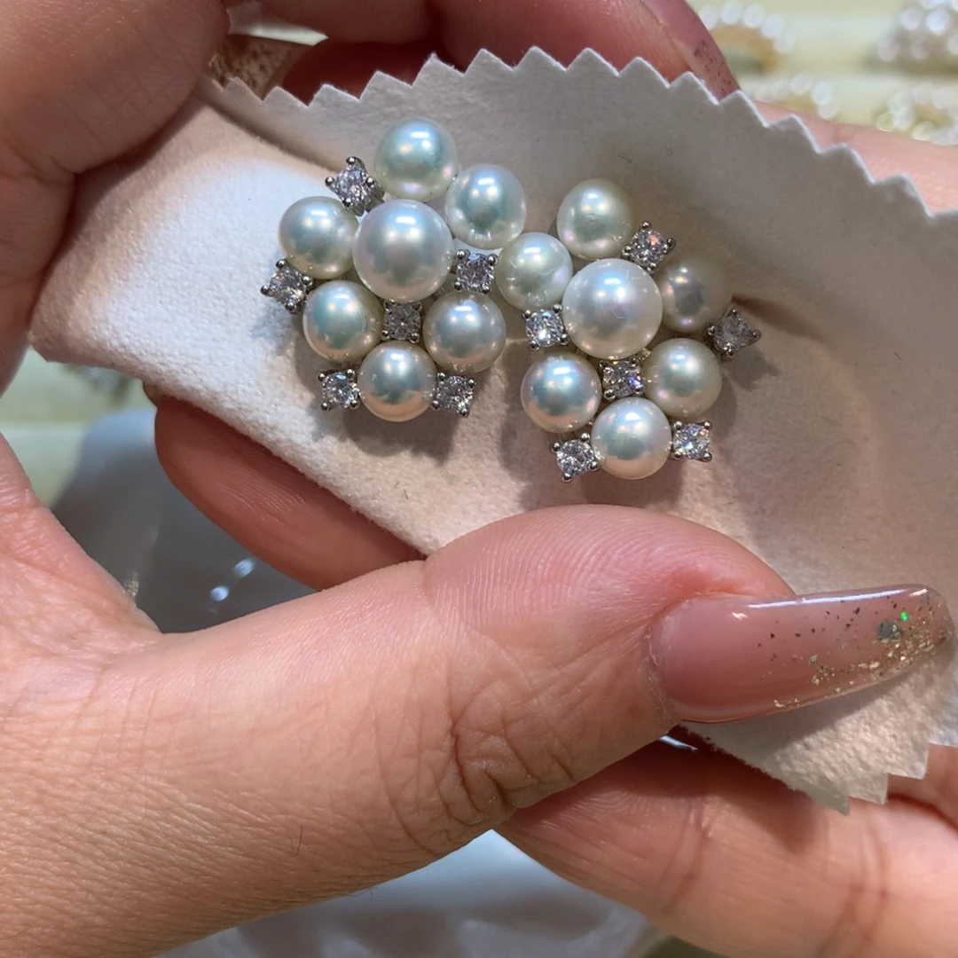 淡水珍珠耳饰未镶嵌