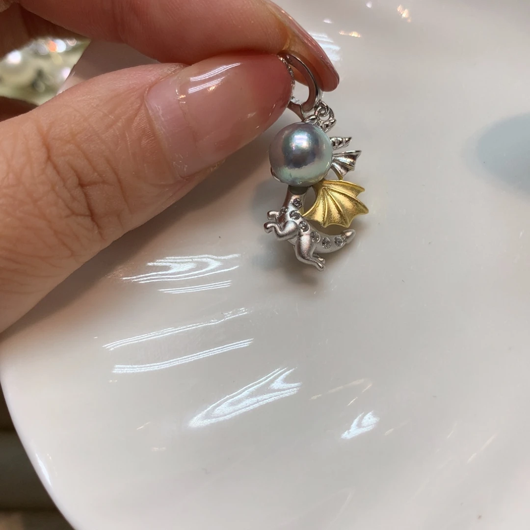 海水珍珠颈饰银S925镶嵌